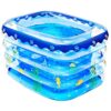 Aufblasbare Pools für Kinder - Familienwasserpool, weiches PVC-Material, eingebauter Ablaufstopfen, Dicke langlebige Wände, einfaches aufblasbares Ventil | Garten im Freien Pool Für Kleinkinder