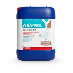 BAYROL Chloriliquide 20 L Flüssigchlor - Anorganisches Chlor flüssig für Pool - Ideal für Pool Dosieranlage - ohne Cyanursäure - Chlorbleichlauge - Chlor Pool