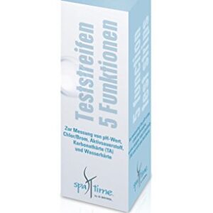 SpaTime 288220 by BAYROL - Teststreifen für Whirlpool Wasseranalyse - 50 Stück - für die schnelle und einfache Wasseranalyse von pH-Wert Chlor/Brom Aktivsauerstoff Alkalinität und Gesamthärte