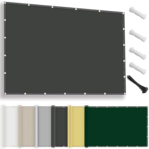 Sonnensegel wasserdicht rechteckig 3x3M, Sonnenschutz Terrasse UV-Schutz, wetterfest, ohne Bohren, 100% Polyester Schattierungsnetz mit Ösen und Seil für Pergola, Anthrazit