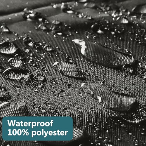 Sonnensegel wasserdicht rechteckig 3x3M, Sonnenschutz Terrasse UV-Schutz, wetterfest, ohne Bohren, 100% Polyester Schattierungsnetz mit Ösen und Seil für Pergola, Anthrazit – Bild 3