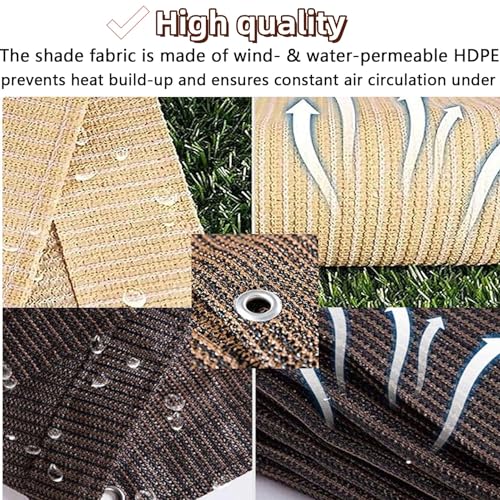 Sonnensegel mit Ösen 2.2 x 2.8 m Windschutz Rechter Winkel Sonnensegel mit Ösen Wetterbeständig Atmungsaktiv Hdpe Gewebe Ohne Bohren für Balkon Garten, Grau – Bild 4