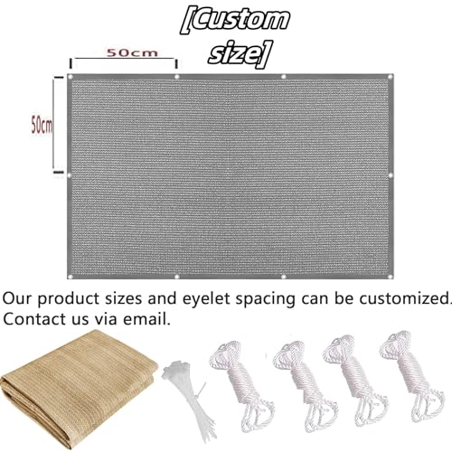 Sonnensegel mit Ösen 2.2 x 2.8 m Windschutz Rechter Winkel Sonnensegel mit Ösen Wetterbeständig Atmungsaktiv Hdpe Gewebe Ohne Bohren für Balkon Garten, Grau – Bild 6