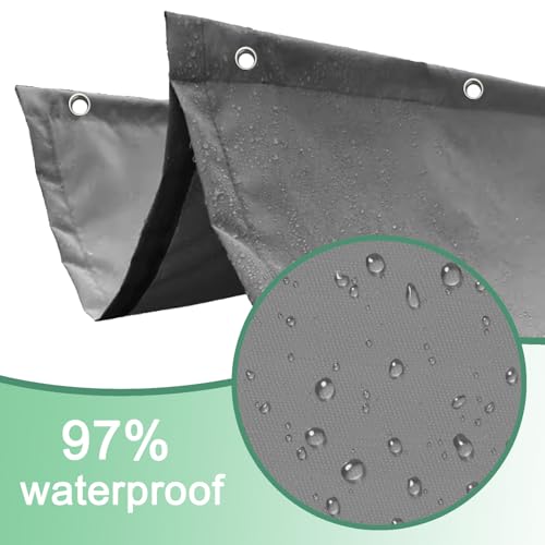 Einziehbar Welle Sonnensegel 150x500cm(BxL) Verstellbar Schattenabdeckung Sonnenschutz Wasserdicht Outdoor Pergola UV-beständig Markise Anwendbar auf Terrasse Garten Dunkelgrau – Bild 4