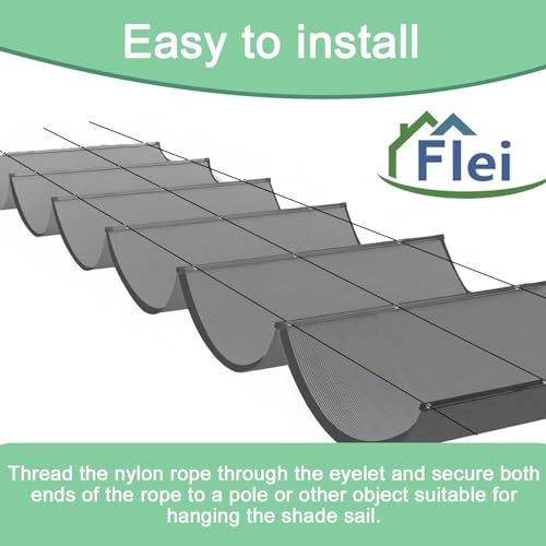 Einziehbar Welle Sonnensegel 150x500cm(BxL) Verstellbar Schattenabdeckung Sonnenschutz Wasserdicht Outdoor Pergola UV-beständig Markise Anwendbar auf Terrasse Garten Dunkelgrau – Bild 6
