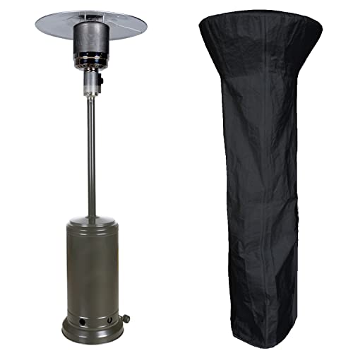 APANA - 14KW Gas Heizpilz Bellamente ONE Gasheizstrahler für Terrasse Balkon Garten mit Abdeckhaube Rollen Umkippsicherung und Abschaltautomatik in anthrazit