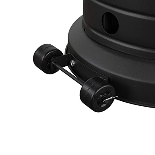 APANA - 14KW Gas Heizpilz Bellamente ONE Gasheizstrahler für Terrasse Balkon Garten mit Abdeckhaube Rollen Umkippsicherung und Abschaltautomatik in anthrazit – Bild 3