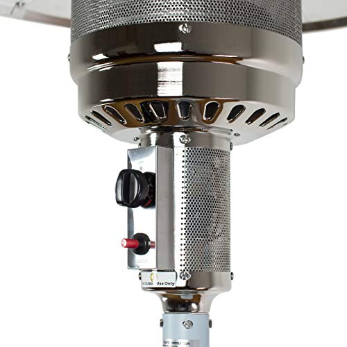 APANA - 14KW Gas Heizpilz Bellamente ONE Gasheizstrahler für Terrasse Balkon Garten mit Abdeckhaube Rollen Umkippsicherung und Abschaltautomatik in anthrazit – Bild 6