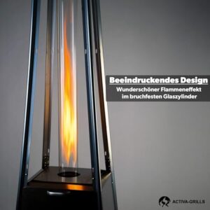 Alternative view of ACTIVA Heizstrahler Terrasse Pyramide Cheops I I Premium Heizstrahler inkl. Duran Schott Glasröhre I Leistungsstarker Heizpilz für Wärme auf Abruf