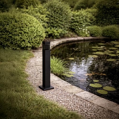 SSC-LUXon 4x RABELA Pollerleuchte Sockellampe IP44 - Wegeleuchte Außen quadratisch mit G9 Fassung ohne Leuchtmittel - Außenlampe für Einfahrt, Garten & Terasse – Bild 4