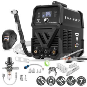 Alternative view of STAHLWERK Plasmaschneider CUT 80 P Digital – Vollausstattung – Plasmaschneidgerät mit 80 A, Schneidleistung bis 25 mm, Inverter Plasma Cutter, HF-Pilotzündung, THC-Schnittstelle für CNC-Höhenregelung
