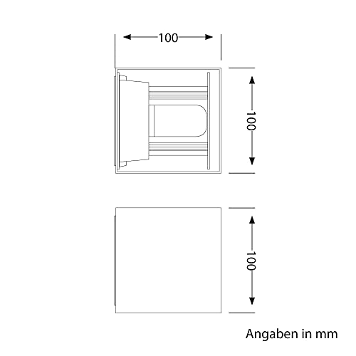 ledscom.de 8 Stück Wandleuchte CUBEL für außen, grau, IP65, Up & Downlight, quadratisch LED Lampe 596lm, weiß – Bild 6