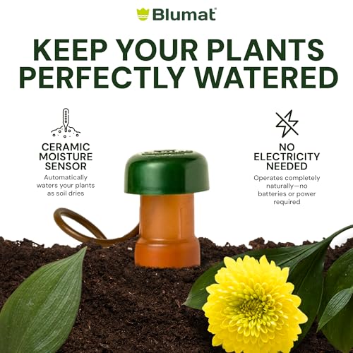Blumat Klassische selbstbewässernde Stäbe, automatisches Tropfbewässerungssystem für Zimmerpflanzenbewässerung und Außenbereich, Wassertropflösung für Topfpflanzen, langsames Freisetzen, 15 Stück, mit – Bild 4