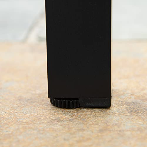 Outsunny Gartentisch für 6 Personen Esstisch Aluminiumtisch Gartenmöbel Loungemöbel pflegeleicht Kunststoff Natur Schwarz 140 x 90 x 74 cm – Bild 9