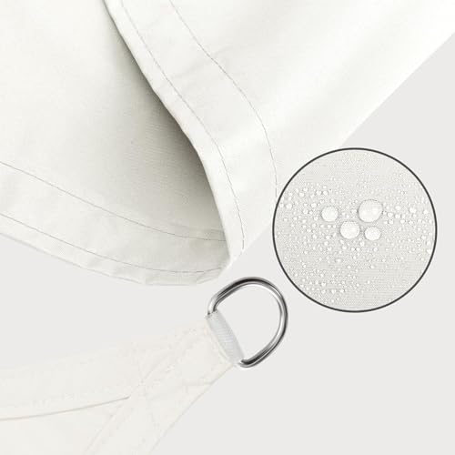 Sonnensegel Wasserdicht Rechteckig Viele Farbe Größe Balkon Sonnenschutz 98% UV Schutz Segeltuch Sonnensegel Markise Reißfest Wetterfest mit D-Ring und Kordel für Balkon Terrasse Garten 3x6M – Bild 3