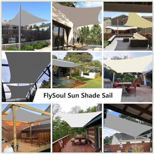 Sonnensegel Wasserdicht Rechteckig Viele Farbe Größe Balkon Sonnenschutz 98% UV Schutz Segeltuch Sonnensegel Markise Reißfest Wetterfest mit D-Ring und Kordel für Balkon Terrasse Garten 3x6M – Bild 8