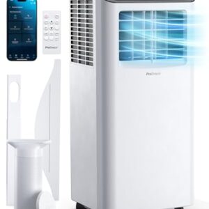 Pro Breeze™ 4-in-1 Mobile Klimaanlage mit 9000 BTU - Luftkühler, Ventilator, Luftentfeuchter, Nachtmodus - Klimagerät mit Energieklasse A, Fensterabdichtung Set, Fernbedienung und 24h Timer