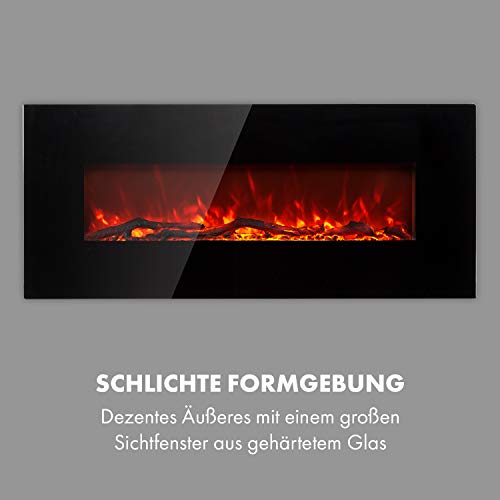 Klarstein Elektrokamin, Elektro Heizungen für Wohnzimmer & Innenräume, Elektrischer Kamin mit LED Flammen, mit Fernbedienung, Heizlüfter mit Timer, Einstellbarer Thermostat, 1600 W – Bild 3
