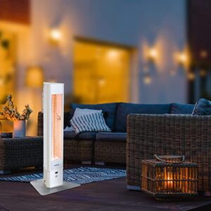 Alternative view of VASNER HeatTower weiß AirCape weiß – Infrarot Standheizstrahler 2500 Watt mit Abdeckhaube, Heizstrahler Terrasse, 4 Heizstufen, Fernbedienung, Terrassenstrahler elektrisch, IP65 Outdoor Schutz