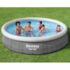 Swimmingpool-Set Rund 366x76 cm mit DuraPlus™ Material, 1 Stück, einfache Aufstellung in 10 Minuten, UV-beständig und durchstoßfest, inklusive Ablassventil für Garten