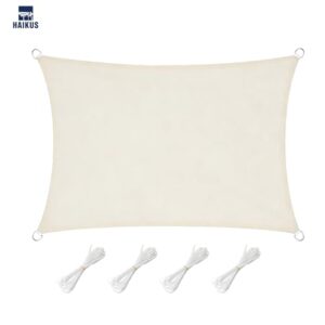 Alternative view of HAIKUS Sonnensegel Wasserdicht Rechteckig 4x6m Sonnenschutz Wasserabweisend Premium PES Polyester mit UV Schutz für Balkon Garten Terrasse Creme