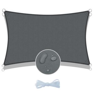 Alternative view of COOL AREA Sonnensegel Wasserdicht Rechteckig 4x5m Sonnenschutz 95% UV Schutz Windschutz,Wasserabweisend Segel Geeignet für Außenbereiche wie Garten Balkon Terrasse-Anthrazit