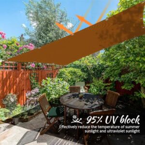 Alternative view of Sonnensegel Wasserdicht, Sonnensegel Rechteckig Mit Ösen, Markisenstoff UV Schutz 95%, Segeltuch Sonnenschutz Balkon Terrasse Mit Seil, Für Innenhof, Rasen, Garten, Park (Creme Farben, 3 * 4m)