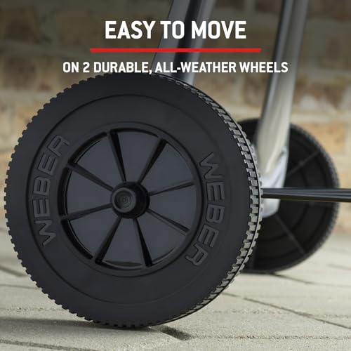 Weber Compact Kettle Holzkohlegrill (2026 Version) / Dreibein-Ständer und Räder, Hitzebeständiges, rostfreies Design, Verchromter dreilagiger Rost, 57 cm, Schwarz – Bild 10