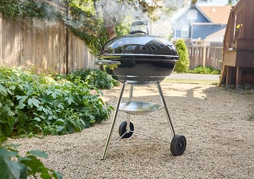 Weber Compact Kettle Holzkohlegrill (2026 Version) / Dreibein-Ständer und Räder, Hitzebeständiges, rostfreies Design, Verchromter dreilagiger Rost, 57 cm, Schwarz – Bild 19