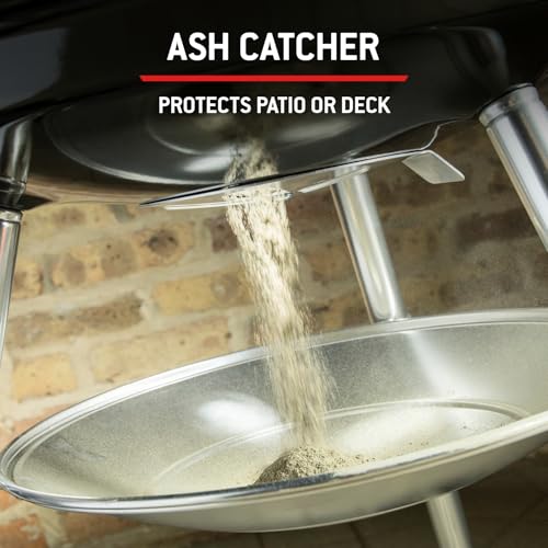 Weber Compact Kettle Holzkohlegrill (2026 Version) / Dreibein-Ständer und Räder, Hitzebeständiges, rostfreies Design, Verchromter dreilagiger Rost, 57 cm, Schwarz – Bild 9