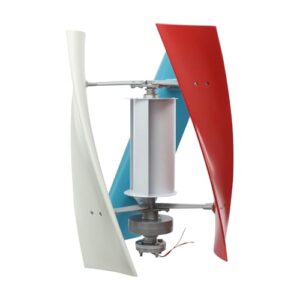 X Three-Blade Colored Vertical Wind Turbine With Wind Booster 12V 100W Max Power Vertical Axis Wind Turbine 12V Wind Generator For Home Use Small Wind Turbine Colored Wind Turbine