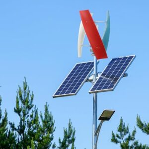 Alternative view of X Three-Blade Colored Vertical Wind Turbine With Wind Booster 12V 100W Max Power Vertical Axis Wind Turbine 12V Wind Generator For Home Use Small Wind Turbine Colored Wind Turbine