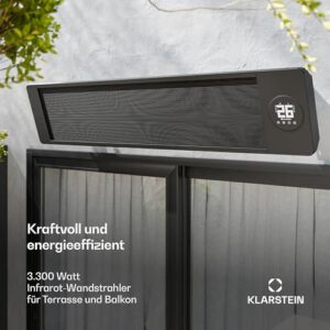 Alternative view of blumfeldt Infrarot Wandheizung 3300W – Wand & Deckenmontage, IP44 Spritzwassergeschützt, 2 Heizstufen, Smarte App-Steuerung, LED-Touchscreen, Thermostat, Kindersicherung, für Balkon & Terrasse