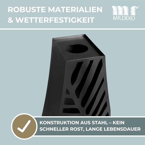 BENE ON FIRE Gartenofen Utah 108 cm | Kompakter Terrassenofen aus Stahl schwarz | Gartenkamin stilvoll modern | Outdoor Kaminofen mit Schornstein | Heizofen für Terrasse Veranda | Feuerstelle Design – Bild 3