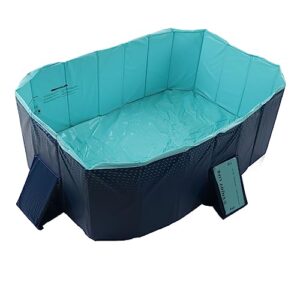 Tnfeeon Großer Faltbarer Pool aus PVC-Material, Tragbarer Außenpool für Haustiere und, 63 Zoll groß für Hinterhöfe und Terrassen (1,6 m/63 Zoll)