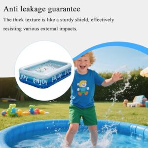 Alternative view of Aufblasbares Schwimmbecken – Rechteckiges Aufblasbares Schwimmbecken, Stabiles UV-beständiges Rohr | Langlebiger Kreativer Großer Kinderpool Für Erwachsene, Kinder, Familie, Strande, Hinterhof, Sommer