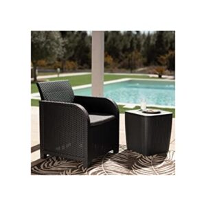 Alternative view of ALLIBERT by KETER - Sessel Sanremo – Polyrattan-Imitation – Graphitgrau