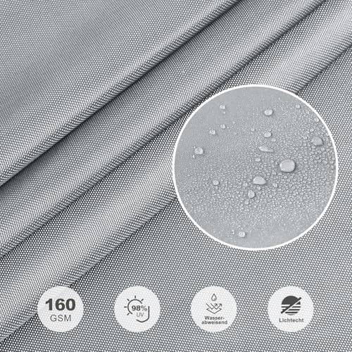HAIKUS Sonnensegel Wasserdicht Rechteckig 5x5m Sonnenschutz Wasserabweisend Premium PES Polyester mit UV Schutz für Balkon Garten Terrasse Quadratisch Hellgrau – Bild 5