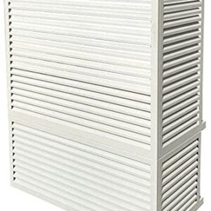 Verkleidung aus Aluminium | Schutzgitter für Klimaanlagen und Wärmepumpen, Größe:XXL, Farben:reinweiß