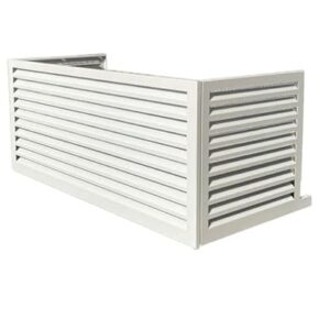 Alternative view of Verkleidung aus Aluminium | Schutzgitter für Klimaanlagen und Wärmepumpen, Größe:XXL, Farben:reinweiß