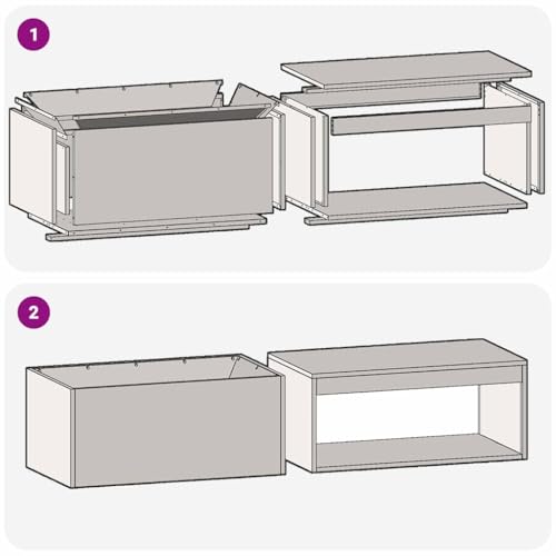 vidaXL Feuerstelle mit Holzlagerung in Schwarz, 80 x 45 x 35 cm, aus robustem Stahl. Rechteckiger Außenkamin für die Terrasse. Hitzebeständig und wetterfest im Industrie-Stil. Ideal für den Garten. – Bild 8