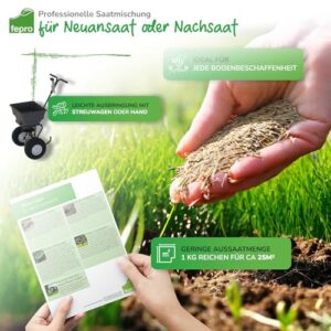 Alternative view of 10 kg Rasensamen trockenresistent dürreresistent für Trockenrasen & Schattenrasen Samen Grassamen schnellkeimend, 400m², ideal für Neuansaat und Nachsaat, Rasensaat Grassamen