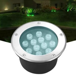 U-Bahn-Landschaftslichter, IP65, wasserdicht, rund, für Garten, Stehleuchte, 12 W, Einbaustrahler für Gehweg, Weg und Deck im Freien