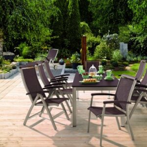 Alternative view of Sieger 937/C-M Klappsessel Royal, Aluminium und Textilux-Gewebe, champagner-mocca