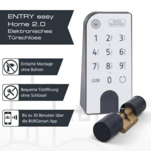 Alternative view of BURG-WÄCHTER Elektronisches Türschloss inkl. Funkschlüssel, Set aus Zylinder, Keypad und Transponder, Türöffnung per App, PIN oder Funk, ENRTY Home 2.0 und sE-Key 7713