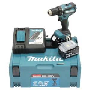Makita DDF485RFJ Akku-Bohrschrauber 18V / 3,0 Ah, 2 Akkus Ladegerät im MAKPAC