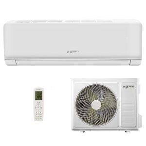 Green Electric Plus Monosplit Klimaanlage 9000 BTU WiFi, Ferngesteuert, Energieeffizienz A /A , 2,5 kW R32, Wandmontage, Niedrigverbrauch, mit App-Steuerung, Inverter, Wärmepumpe und Außeneinheit