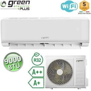 Alternative view of Green Electric Plus Monosplit Klimaanlage 9000 BTU WiFi, Ferngesteuert, Energieeffizienz A /A , 2,5 kW R32, Wandmontage, Niedrigverbrauch, mit App-Steuerung, Inverter, Wärmepumpe und Außeneinheit