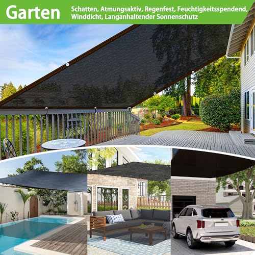 95% Sonnenschutz Netz Schattierungsnetz mit Ösen, 5x6m Sonnenschutz Leicht und Haltbarkeit Gewächshaus Schatten Netz UVbeständiges Netz für Pergola, Garten, Gewächshaus, Hühnerstall – Bild 5