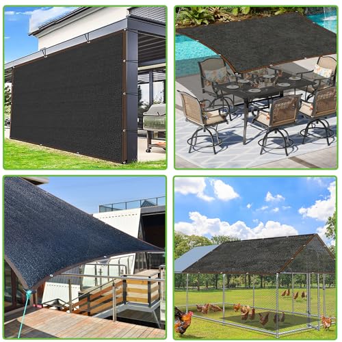 95% Sonnenschutz Netz Schattierungsnetz mit Ösen, 5x6m Sonnenschutz Leicht und Haltbarkeit Gewächshaus Schatten Netz UVbeständiges Netz für Pergola, Garten, Gewächshaus, Hühnerstall – Bild 6